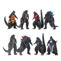 Godzilla Figure Anime Action Figurine Q Version Monster Mini Statue Ornaments Model King Ghidrah Figma Desktop Decoration Toys