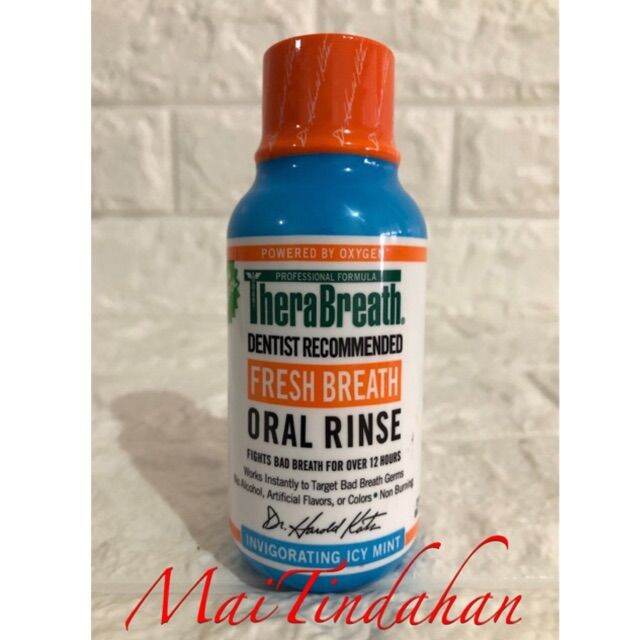 TheraBreath Fresh Breath Oral Rinse, Icy Mint Flavor 88.7ml Lazada PH