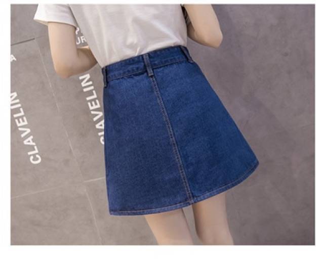 fashionjeans-shop-กระโปรงยีนส์-เอวสูง-กระดุมเลื่่อมสีทองหน้าผ่ากลาง-เก๋ๆ-น่ารักๆ-2005