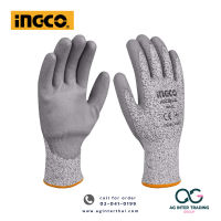 AGIGCLZ-006-003 INGCO ถุงมือกันบาด ถุงมือเซฟตี้ ถุงมือนิรภัย ถุงมือกันคม เคลือบสาร PU กันลื่น  HGCG01-XL