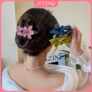 Aishg lớn màu trơn mờ Kẹp tóc hình hoa nữ tính tình đơn giản thời trang đa