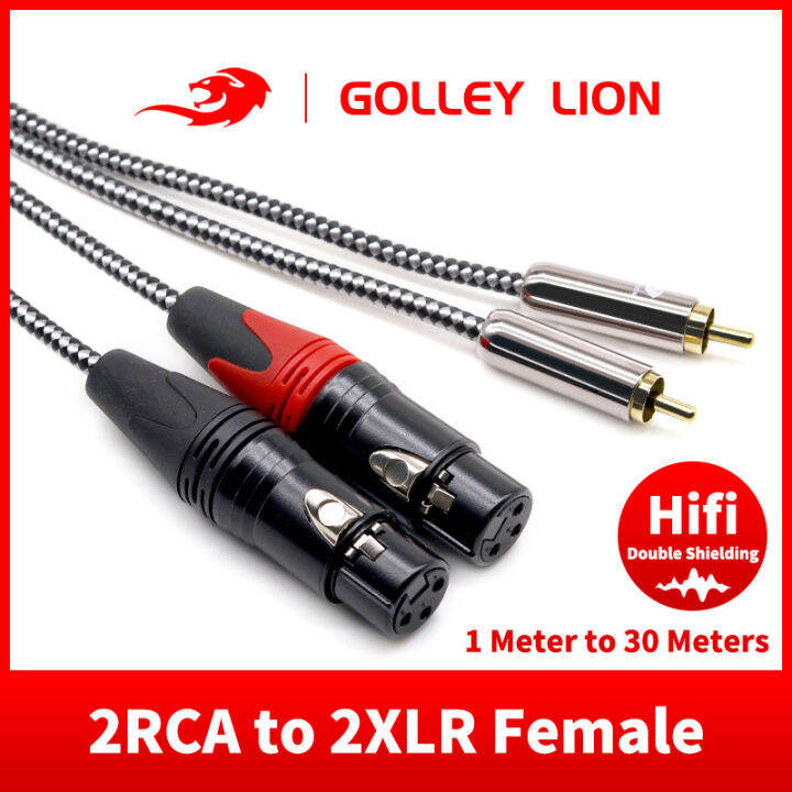 Snapklik.co : Cable Atters Dual XLR To RCA Cable 10 Ft, XLR Feale To