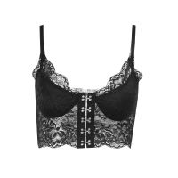 Goth Sexy Lace Black Camisole Vintage Aesthetic V Neck Spaghetti Straps Corset Tops Gothic Harajuku Summer