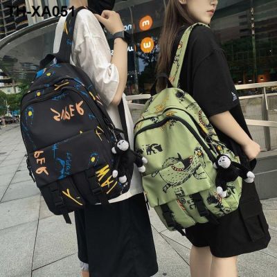 brand school bag Korean version multi-layer ins junior high and college student mens fashion backpack