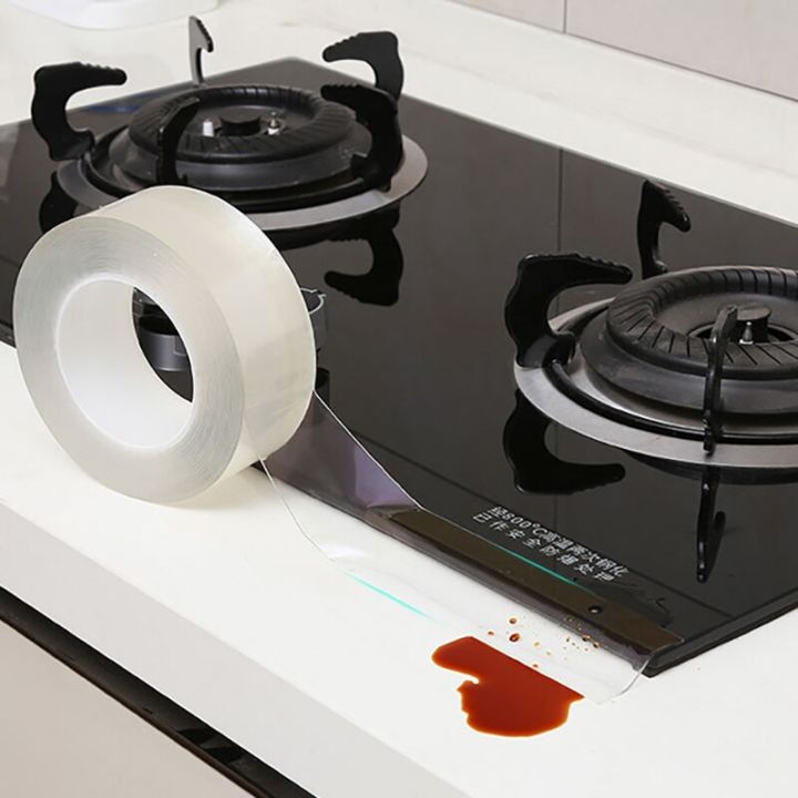 hot-k-เทปหลักฐานแม่พิมพ์กันเปื้อนสำหรับห้องครัวห้องน้ำ-กันน้ำติดอ่างกาวใสในตัวกาวปิดช่องว่างระหว่างอาบน้ำ