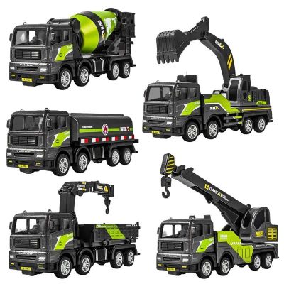 ✌ 1 unidade de brinquedo caminhão engenharia blocos construção com guindaste trator esteira escavadeira e basculante para crianças.