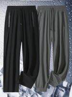 ﹍ↂ Verão malha respirável preto sweatpants homens joggers calças esportivas baggy masculino casual faixa plus size 7xl 8xl