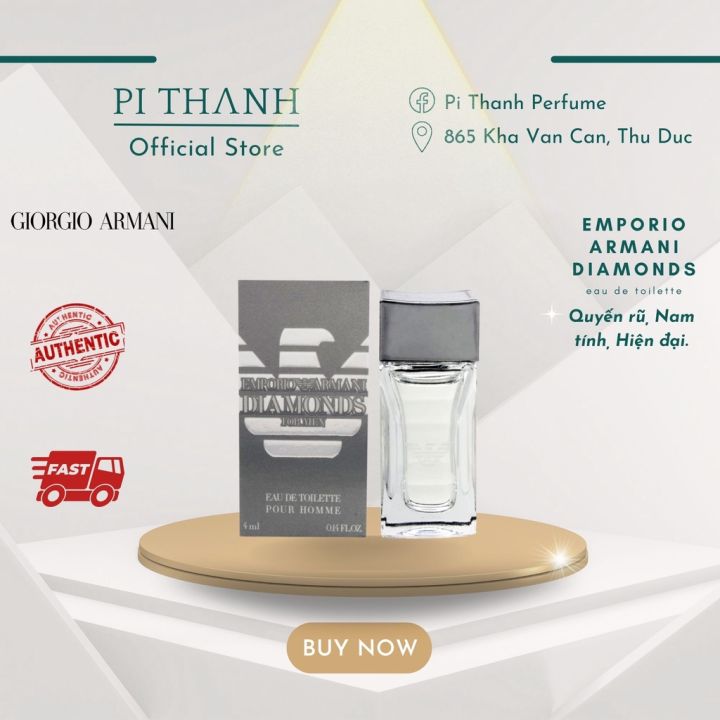 Nước hoa EMPORIO ARMANI DIAMONDS FOR MEN GIORGIO ARMANI Mini Quyến rũ, Nam  tính, Hiện đại. 