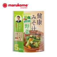 MARUKOME มารุโคเมะ INSTANT OTOKUYO KENKO MISO SOUP YASAI 5S ซุปมิโซะกึ่งสำเร็จรูปเพื่อสุขภาพรสผัก 5เสิร์ฟ