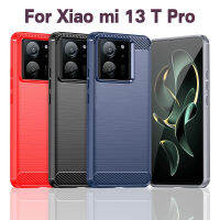 สำหรับ XIAO MI 13 T Pro 13TPro Xiaomi 13 T 5G 2023รูปแบบคาร์บอนไฟเบอร์เคสโทรศัพท์ปกป้องพีซีเคสแข็งฝาหลังปลอกกันกระแทกธุรกิจ