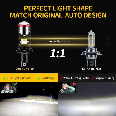 1X For KTM Duke 250 125 200 390 650 990 Motorcycle H4 LED Lens Headlight Retrofit Accessories Cafe Racer Enduro Moto Front Lamp