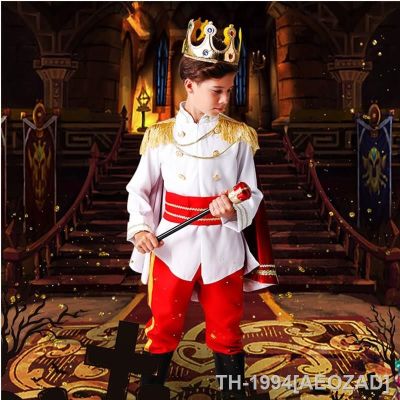 AEOZAD Traje encantador príncipe para crianças o rei trajes คอสเพลย์ฮาโลวีน แฟนตาซี ยุโรป royal roupa crianças