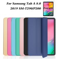 เคสสำหรับ Samsung Galaxy Tab A 8.0 2019 &amp; S Pen SM-T290 SM-T295 SM-P200แท็บเล็ตหนัง PU SM-P205ฝาครอบฟังก์ชันของแท่นวาง