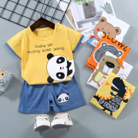 Childrens Short-Sleeved Suit Boys Cotton T-shirt Baby Childrens Summer Clothing Girls Shorts Clothes for Babies Summer Wholesale