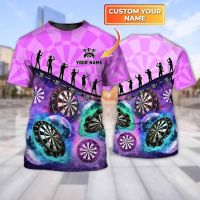 T SHIRT   ♈✎Plstar Cosmos Customized Name Darts 3d All Over Printed Summer Men‘s T-shirt Unisex Casual Short S（free custom NAME&amp;LOGO)