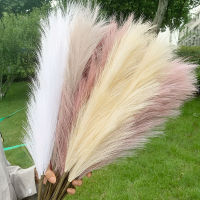 【cw】cm Large Artificial Plant Pampas Grass Fake Dried Flowers South America Pampas Flower for Wedding Bouquet Home Decor ！