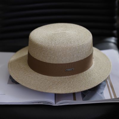 【YF】 Big Size 61CM Men Panama Soft Shaped Flat Top Straw Hat Summer Women Sun Brim Cap Uv Protection Easy To Match Fedora