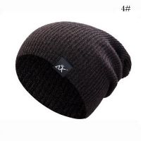 New Product Knitted Hats Winter Unisex Warm Casual Slouchy Hats Outdoor Wool Caps Mens Beanie Letter Solid Color Fashion Street Hip Hop Hats