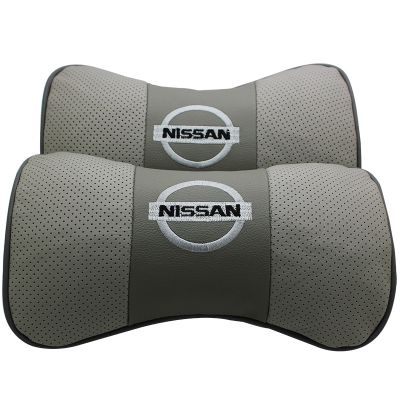 MAOSHOP88 Nissan Fine Leather Car Pillow ลดกระหน่ำใช้ได้กับ Nissan Series Car Neck Pillow (1ชิ้น)