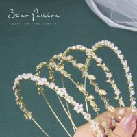 Vivienne Westwood High-end Girls presenter hair accessories Korean style hairband flower childrens hairband forest style retro super fairy pearl flower light luxury French style