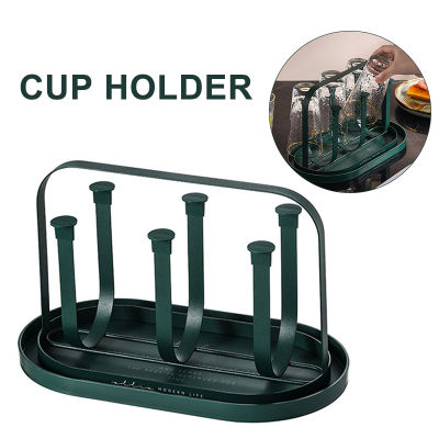 Cup Drying Rack Drinking Glass and Sports Bottle Drainer Stand and Mug Tree for Kitchen Countertop FBS889