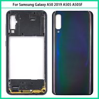 New For Samsung Galaxy A50 2019 A505 A505F Plastic Middle Frame Bezel A50 Battery Back Cover Rear Door Housing Case Replace