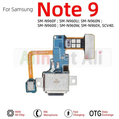 ที่ชาร์จไมค์ของแท้ USB แท่นชาร์จเร็วสายเคเบิ้ลยืดหยุ่นสำหรับ Samsung Galaxy Note 5 8 9 N950F N950N N950U N960F อะไหล่ทดแทน LPX3762 N960U N960N