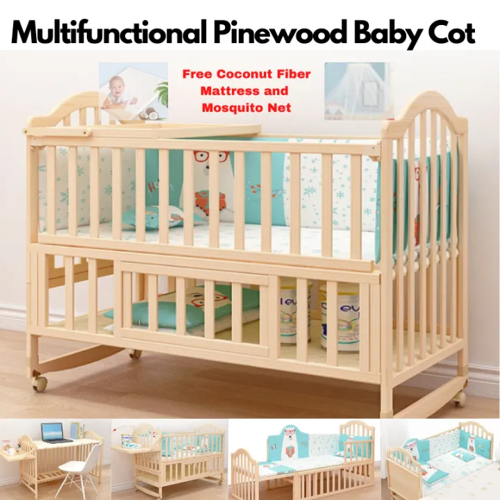 baby cot bed with storage