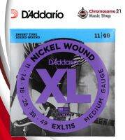 สายกีตาร์ไฟฟ้า DAddario EXL115 Nickel Wound, Medium, 11-49