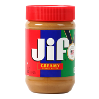 Jif Creamy Peanut Butter จิฟ เนยถั่วแบบบดละเอียด 454 กรัม