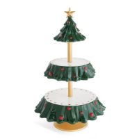 Christmas Snack Stand Resin Food Serving Tray Cupcake Holder Bowl Christmas Table Decoration Ornaments Snack Rack