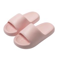 รองเท้าแตะสำหรับสุภาพสตรี Summer cool slippers female thick bottom couples paragraph slippers male