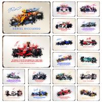 Tin Sign metal paintingF1 Car Metal Tag Tin Painting Vintage Car Graffiti Poster Home Living Room Garage Club Man Cave Mural Art Decor Aesthetics Gift