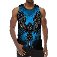 Sleeveless Mens Animal Eagle Pattern Tank Tops Summer Streetwear 3D Print Man Vest 6XL Plus Size Male Clothing Casual Top