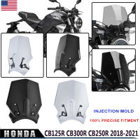 สำหรับฮอนด้า CB125R CB300R CB250R 2018-2022กระจกกระจกโล่หน้าจอ Visor Parabrisa ด้วยยึดชิ้นส่วนรถจักรยานยนต์