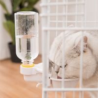 750ML-500ML Pet Cage Automatic Water Bowl Big Sink Dogs Cats Rabbit Drinker Hanging Drinking Bottle Firm Water Dispenser Device