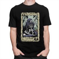 Streetwear Death Tarot T Shirt Men Camisas Hombre Major Arcana Halloween Spooky Skeleton Creepy Teeshirt Cotton Tshirts|T-Shirts|   - AliExpress