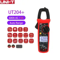 คลิปแอมป์ UNI-T UT204+ 600A/AC 600A/DC คลิปแอมป์ แคล้มป์มิเตอร์ มิเตอร์วัดไฟดิจิตอล UNI-T UT204+ Mini Digital Clamp Meter มิเตอร์วัดไฟ