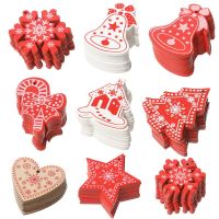 【YF】❉❄ﺴ  18PCS/Lot White Red Pendants Noel Ornaments Kids Gifts Xmas Decorations
