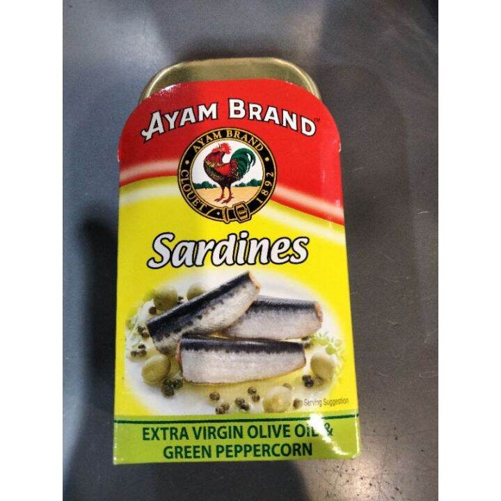Free Shipping [] Ayam Sardines in Extra Virgin Olive Oil & Green