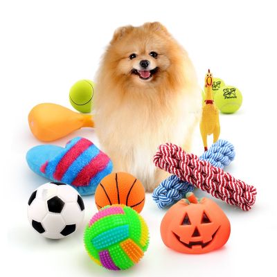 Rubber Squeak Toy for Dog Screaming Chicken Chew Bone Slipper Squeaky Ball Dog Toys Tooth Grinding &amp; Training Pet Toy Supplies Toys