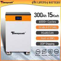 แบตเตอรี่ Lifepo4 15KWH 48V 300Ah 51V RS485เพาเวอร์วอลล์310Ah แบตเตอรี่/สามารถติดตั้งในตัวสำหรับระบบโซลาในบ้าน EU ไม่ต้องเสียภาษี