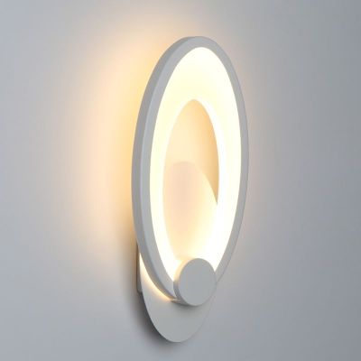 Modern LED Light Wall Lamp Acrylic Sconce Oval Shape Bedroom Living Room Hallway Wall Lamp Art Decoration AC 90-260V