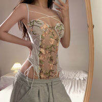 (ร้อน) Make Firm Offers Heavy Craft Lace Flowers Gauze Bandages Splicing Conjoined Underwear Knitting Cardigan Bind Coat