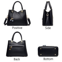 2021 Hot Sale PU Leather Messenger Bag Ladies Brand Stitching Designer Bag Large Capacity Handbag Exquisite Pendant Shoulder Bag