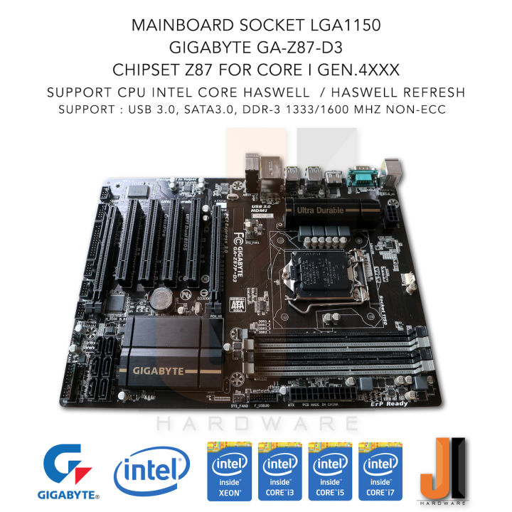 mainboard-gigabyte-ga-z87p-d3-lga1150-support-intel-core-i-gen-4xxx-and-gen-4xxx-refresh-สินค้ามือสองสภาพดีมีฝาหลัง