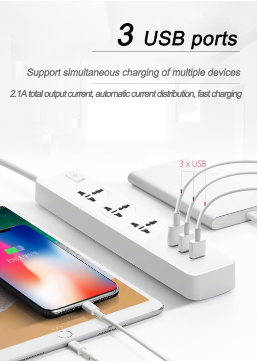Usb plug power board with USB port jack Surge protector Universal plug socket with USB port AC