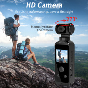 Camera wifi thể thao 4K có thể đeo xem từ xa ống kính xoay 270 thân máy