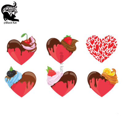 6ชิ้นใหม่หัวใจรักเค้กตัดตายวาเลนไทน์ครีมช็อคโกแลตคุกกี้โลหะลายนูนลายฉลุสำหรับ DIY สมุดบัตร