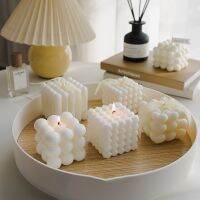 INS Style Geometric Wax Candles Cube Soy Scented Decorative Cube Aromatic Candles Home Docer Birthday Guest Gift Souvenirs